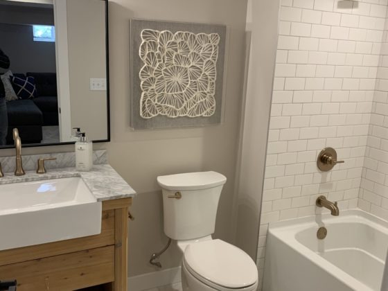 lower-level bathroom remodel in St. Paul