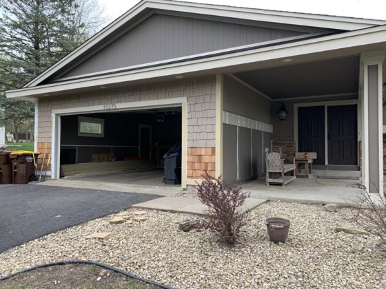 garage before exterior home updates