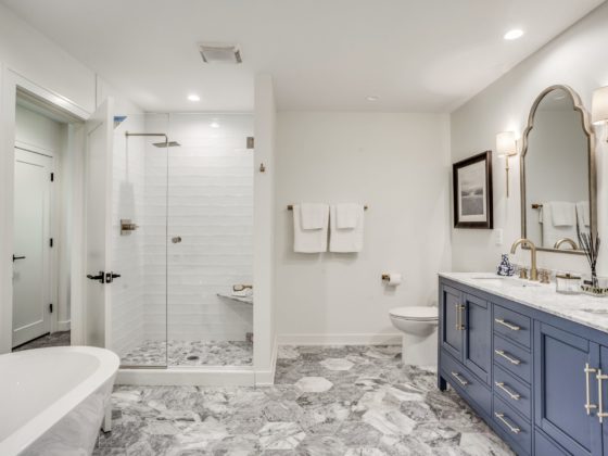 Bathroom makeover with separate tub and shower in St. Paul