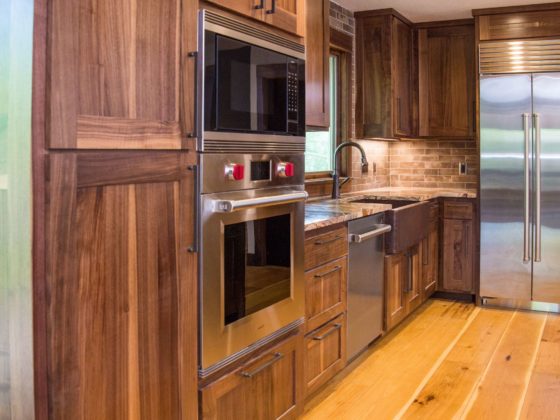 Dark wood kitchen remodel in Minneapolis