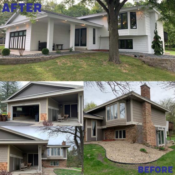 Before and after exterior home updates