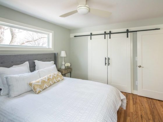 barn doors in bedroom remodel - Prior Lake