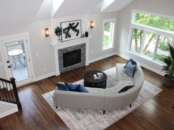 Minneapolis home remodel living room aereal